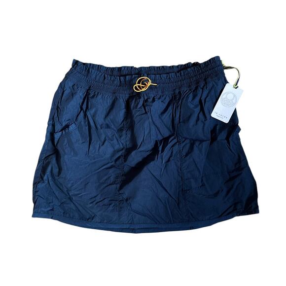 🌻 4/$25 Te Verde Navy Blue Activewear Skort, Side Pockets, Women's large, NWT - Picture 1 of 6